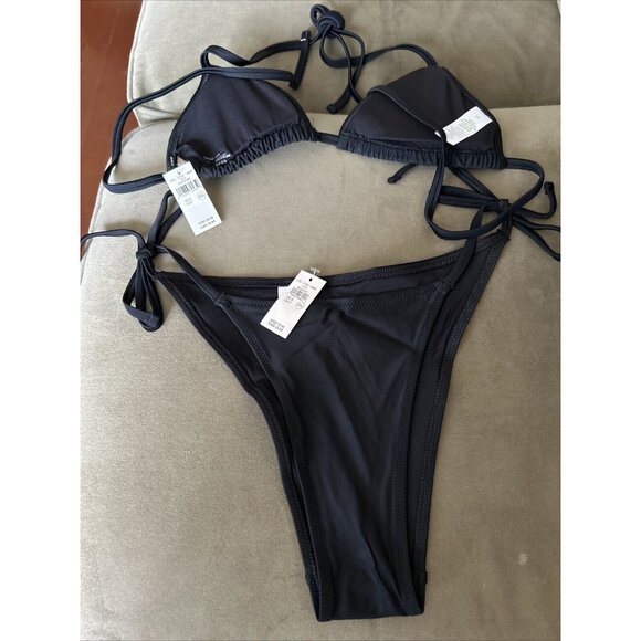 Aerie 2-Piece Black Swimsuit Size Small - Picture 2 of 2